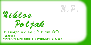 miklos poljak business card